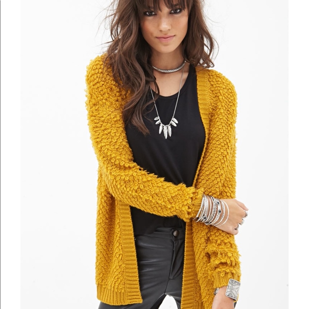 Yellow Forever 21 Cardigan